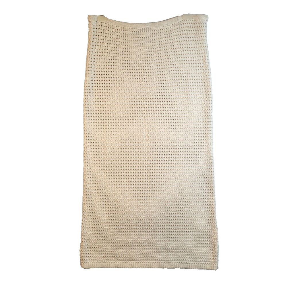 House of Harlow 1960 Women's Cream White Crochet Knit Maxi Skirt Size Medium